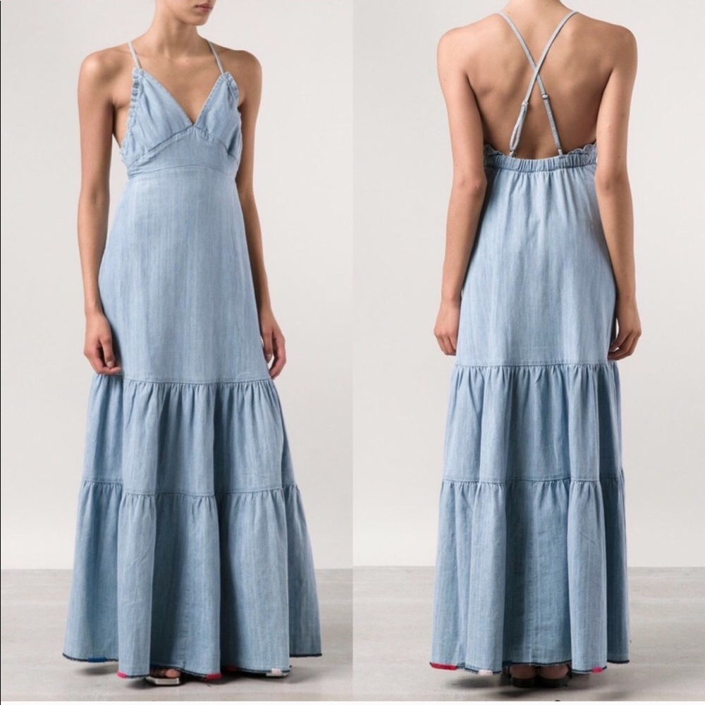 •Wildfox• Dazed Denim Maxi Dress